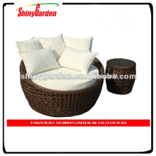 Amazon Rattan Sonnenliege, Gartenmöbel-Rattan rundes Bett, rundes Bett